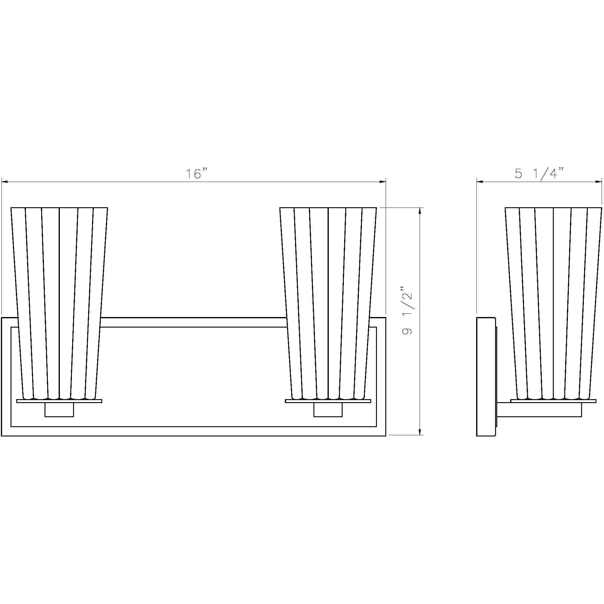 Titus 2 Light 16 inch Chrome Bath Vanity Light Wall Light
