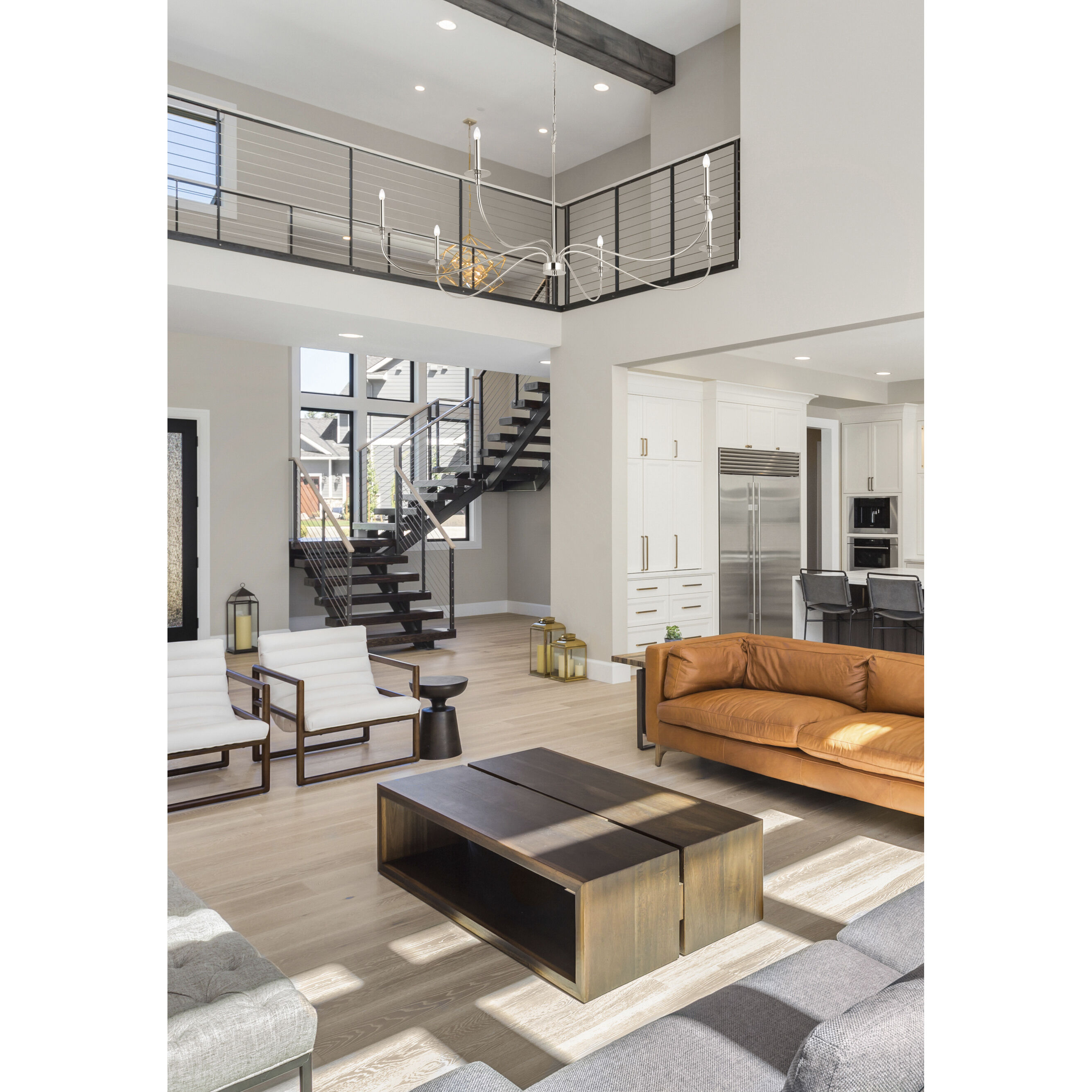 Arrington 6 Light 63 inch Polished Nickel Chandelier Ceiling Light