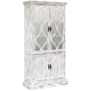 Ounce Antique Gray with Whitewash Cabinet, 4-Door