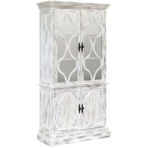 Ounce Weathered White with Clear Cabinet