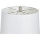 Evian 30 inch 100 watt Grey and Off White Table Lamp Portable Light