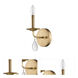 Krista 1 Light 5 inch Antique Gold Sconce Wall Light