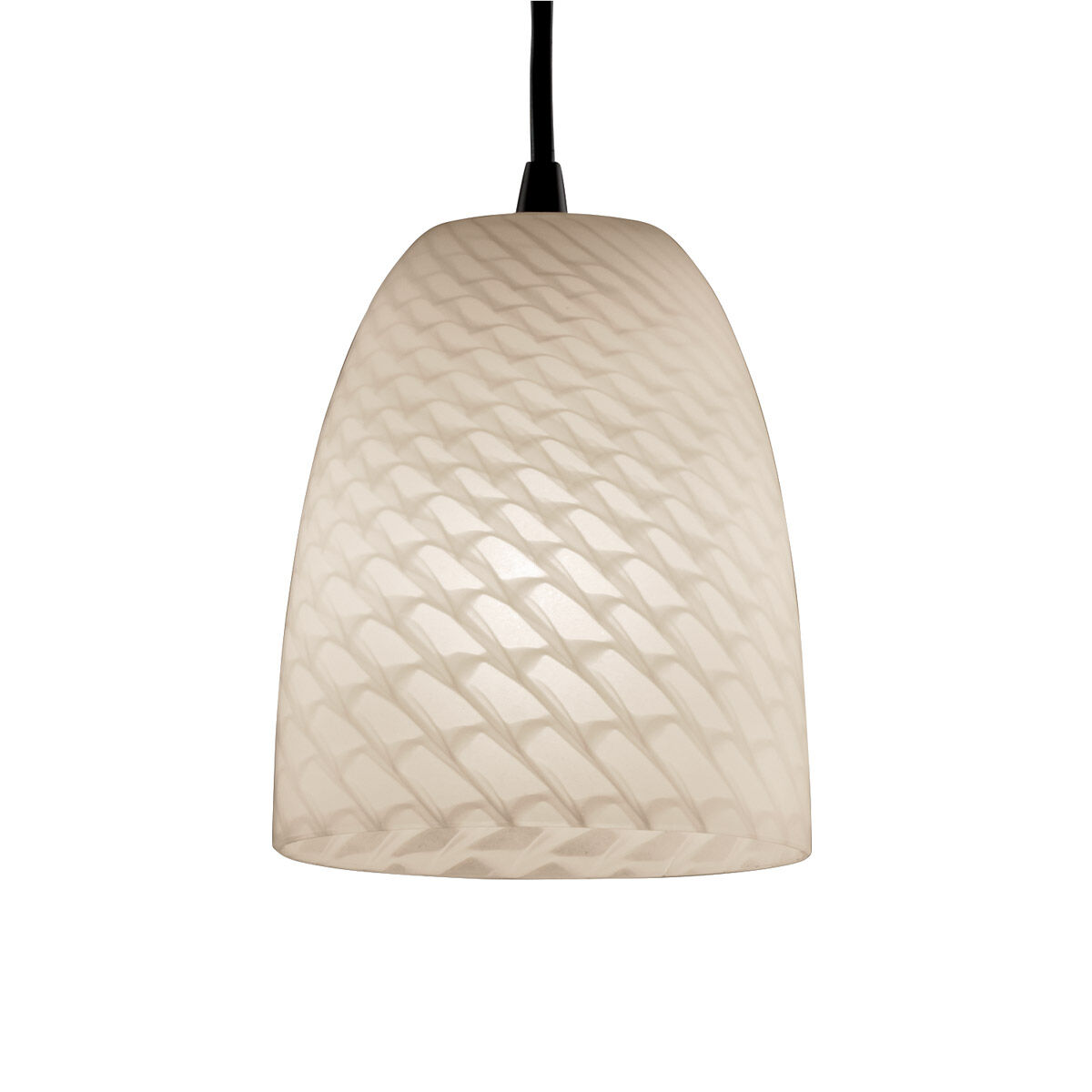 Fusion 1 Light 4 inch Dark Bronze Pendant Ceiling Light in Cord, Weave, Tapered Cylinder, Incandescent