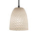 Fusion 1 Light 4 inch Dark Bronze Pendant Ceiling Light in Cord, Weave, Tapered Cylinder, Incandescent
