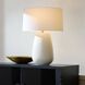 Deagan 29 inch 150.00 watt Matte Stained Ivory Crackle and Antique Brass Table Lamp Portable Light