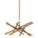 Matchstix 14 Light 39 inch Aged Gold Brass Pendant Ceiling Light in Aged Gold Brass and Clear