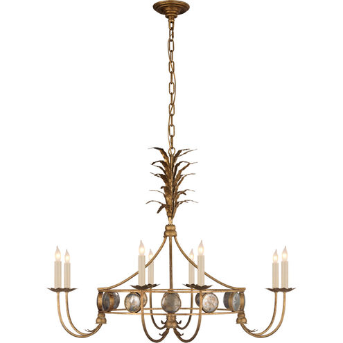 Chapman & Myers Gramercy 8 Light 36 inch Gilded Iron Ring Chandelier Ceiling Light, Medium