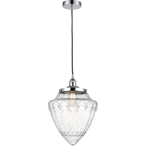 Edison Bullet 1 Light 12 inch Polished Chrome Mini Pendant Ceiling Light