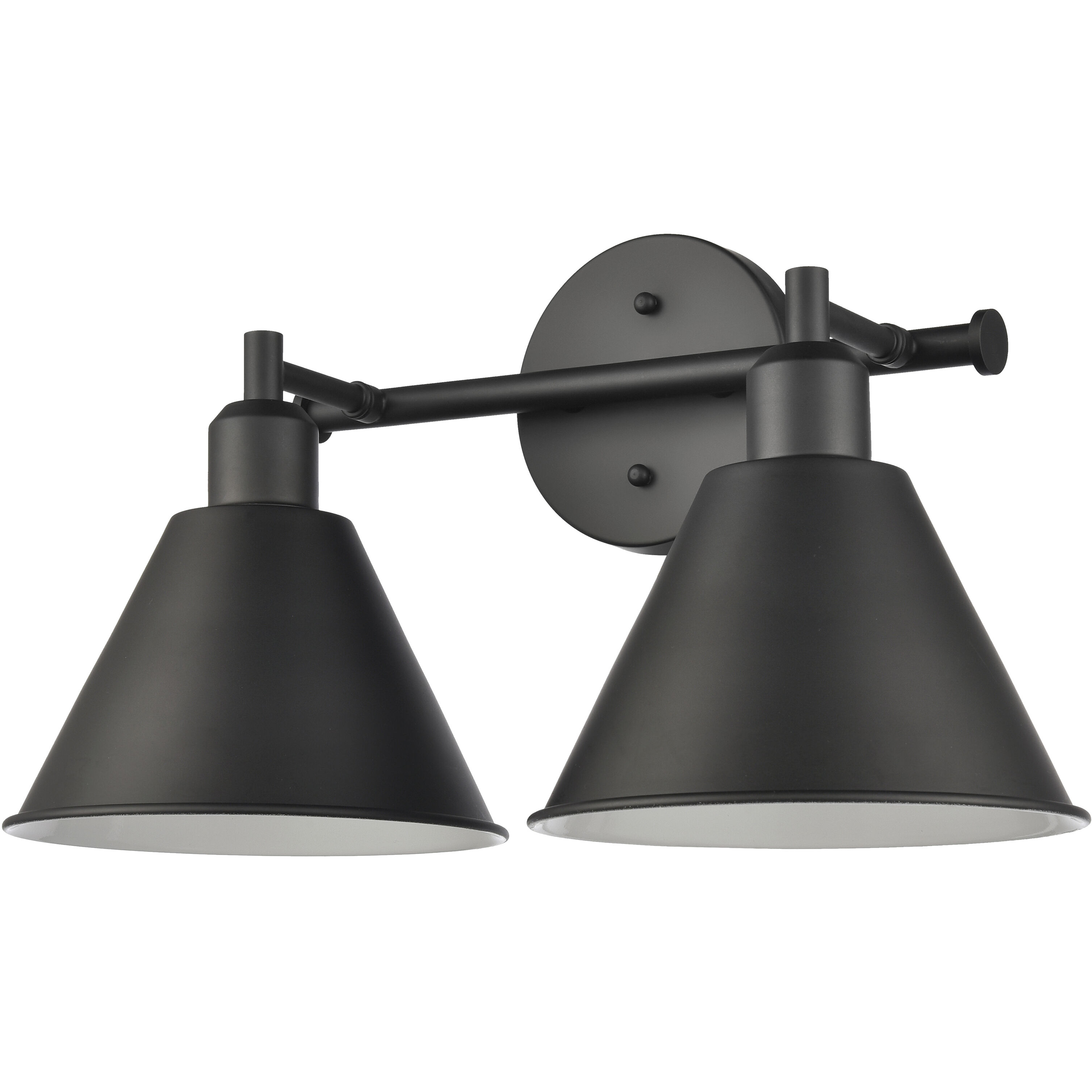 Abbington 2 Light 17.5 inch Matte Black Vanity Light Wall Light