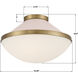 Xander 2 Light 16.25 inch Vibrant Gold and Blush Flush Mount Ceiling Light
