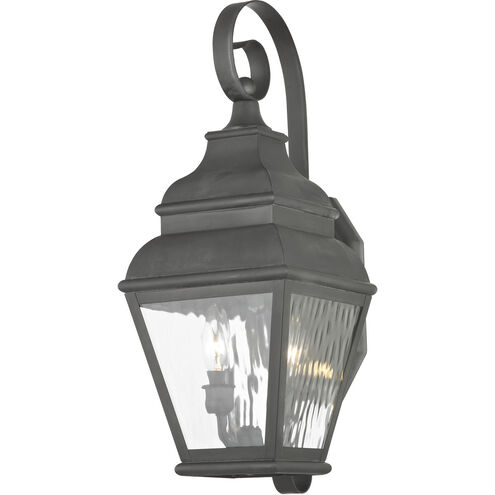 Exeter 2 Light 22 inch Charcoal Outdoor Wall Lantern