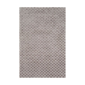 Molana 120 X 96 inch Gray and Gray Area Rug, Tencel and Cotton