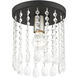 Elizabeth 1 Light 8 inch Black Petite Flush Mount Ceiling Light