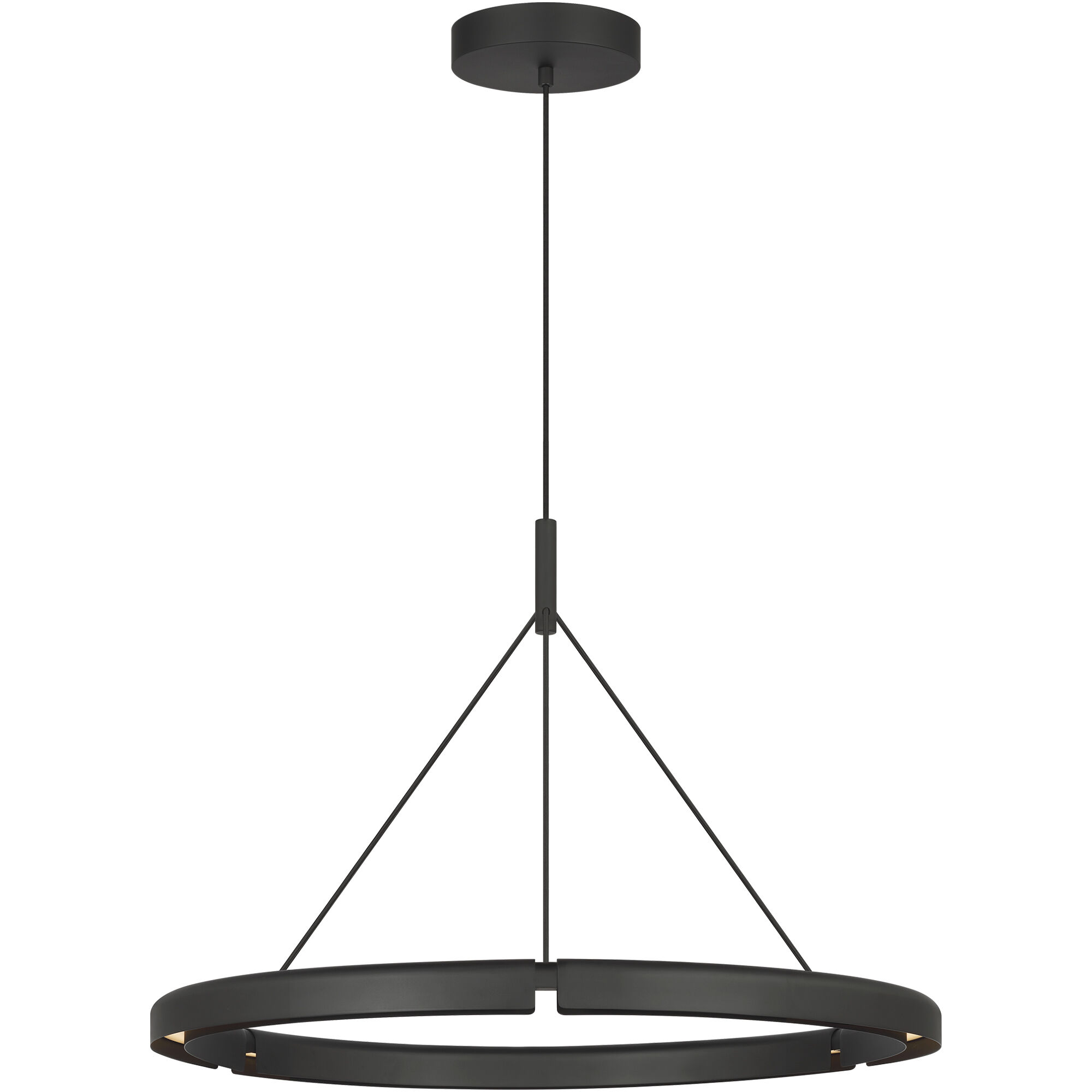Peter Bristol Cloak LED 30.4 inch Nightshade Black Chandelier Ceiling Light