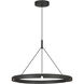 Peter Bristol Cloak LED 30.4 inch Nightshade Black Chandelier Ceiling Light