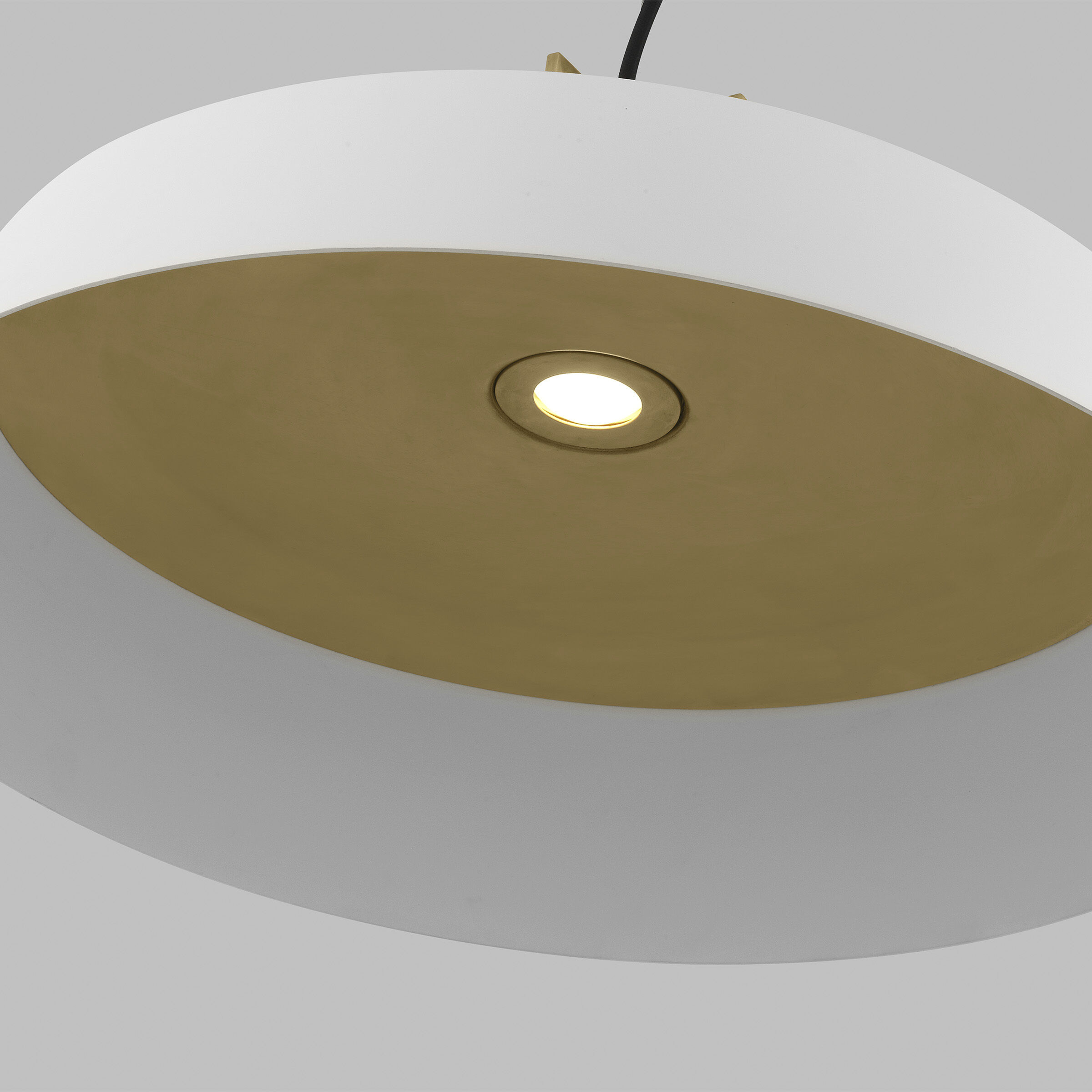 Sean Lavin Forge LED 24 inch Natural Brass Line-Voltage Pendant Ceiling Light in Matte White