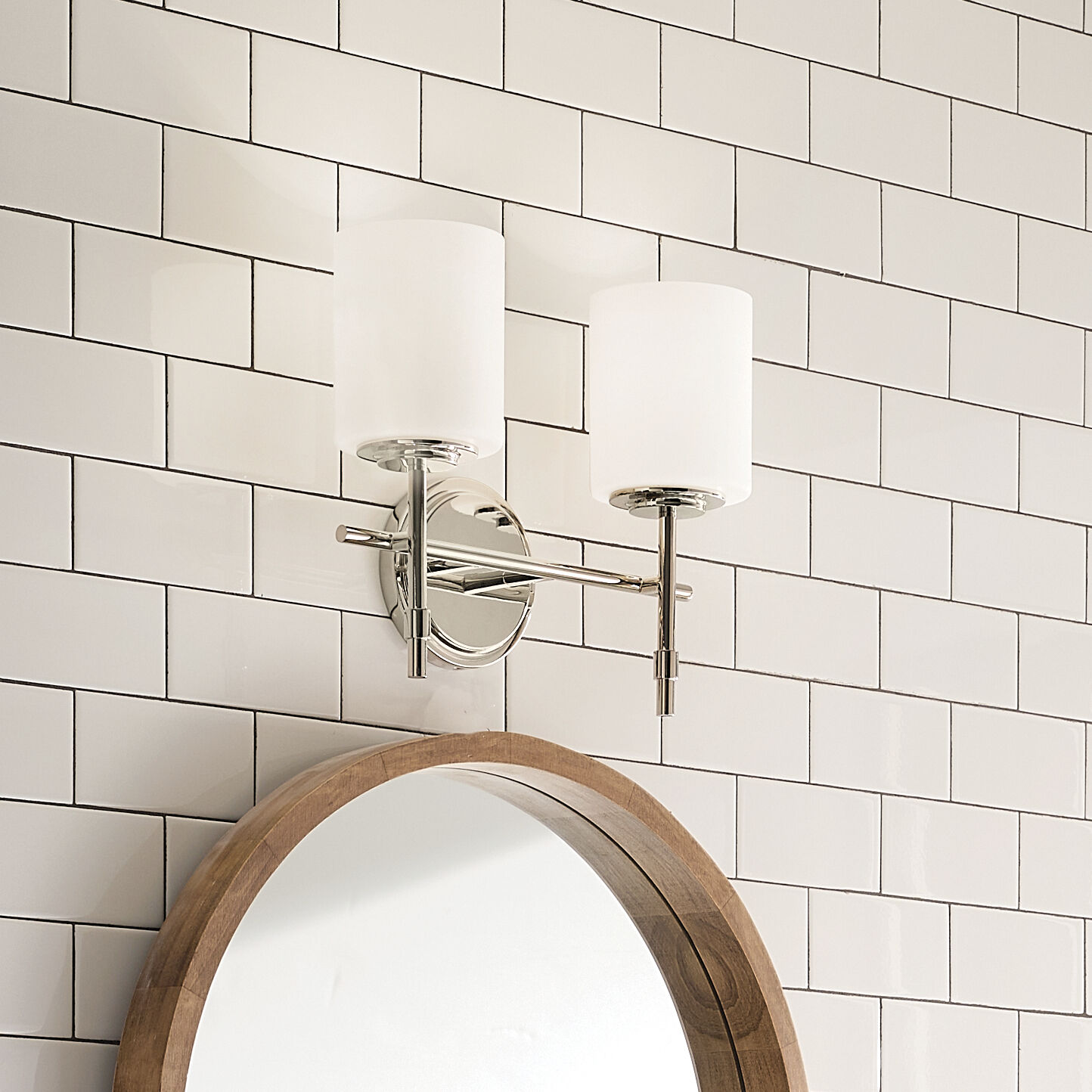 Ali 2 Light 14 inch Polished Nickel Bath Vanity Light Wall Light