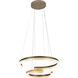 Solaire LED 23.6 inch Satin Antique Brass Pendant Ceiling Light