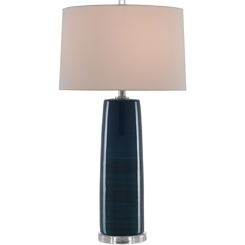 Azure 32.75 inch 150 watt Navy/Polished Nickel Table Lamp Portable Light