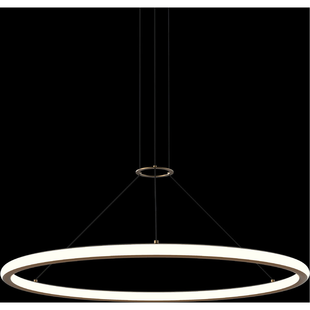 Luna LED 38 inch Painted Brass Pendant Ceiling Light