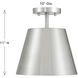Contemporary 1 Light 10 inch Brushed Nickel Semi-Flush Ceiling Light