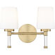 Henri Vanity Wall Light in Modern Gold