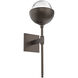 Cabochon LED 7.7 inch Flat Bronze Sconce Wall Light in Clear, 2700K LED, Belvedere