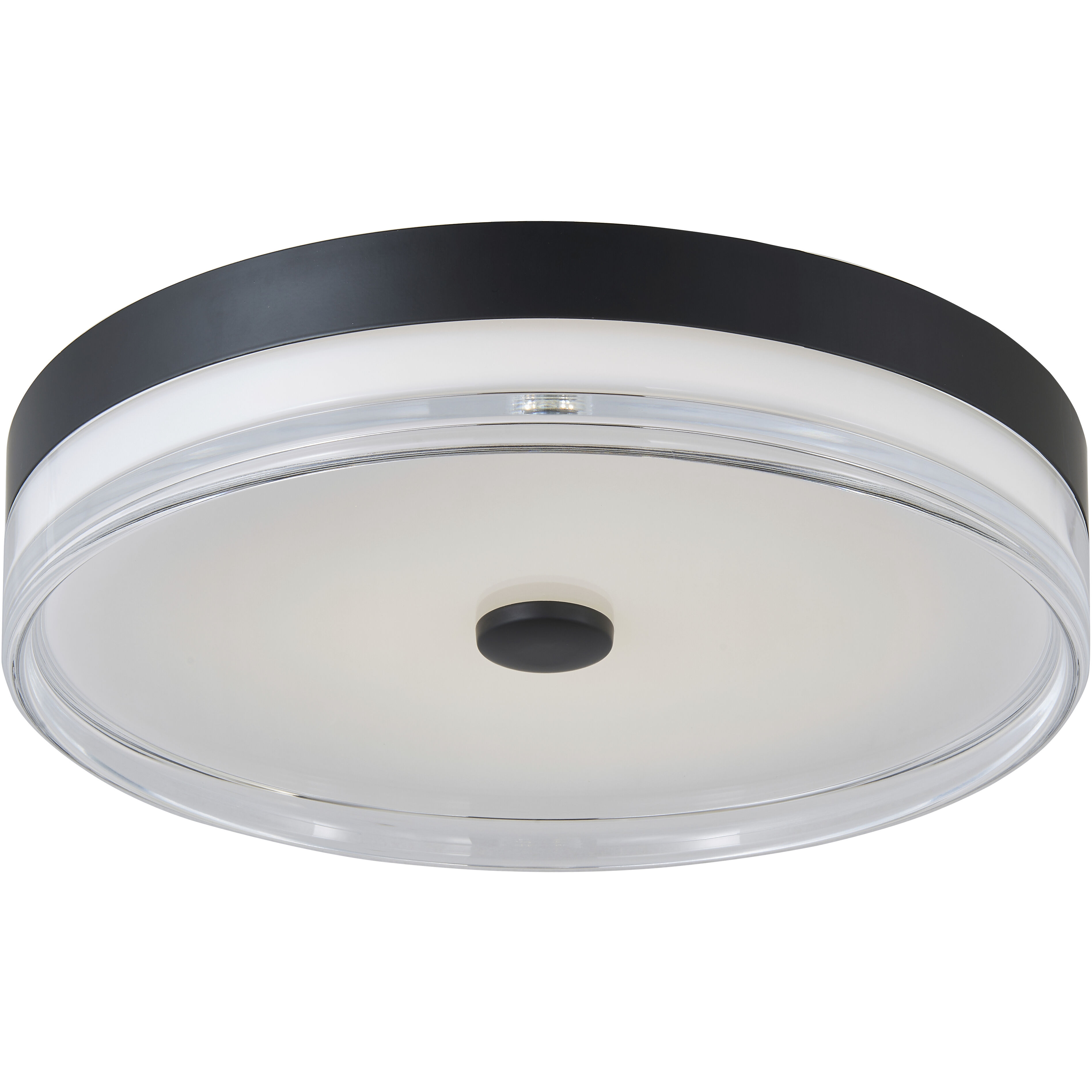 Iris LED 16 inch Matte Black Flush Mount Ceiling Light