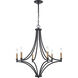 Spanish Villa 6 Light 26 inch Charcoal Chandelier Ceiling Light