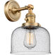 Franklin Restoration Large Bell LED 8 inch Brushed Brass Sconce Wall Light, Franklin Restoration