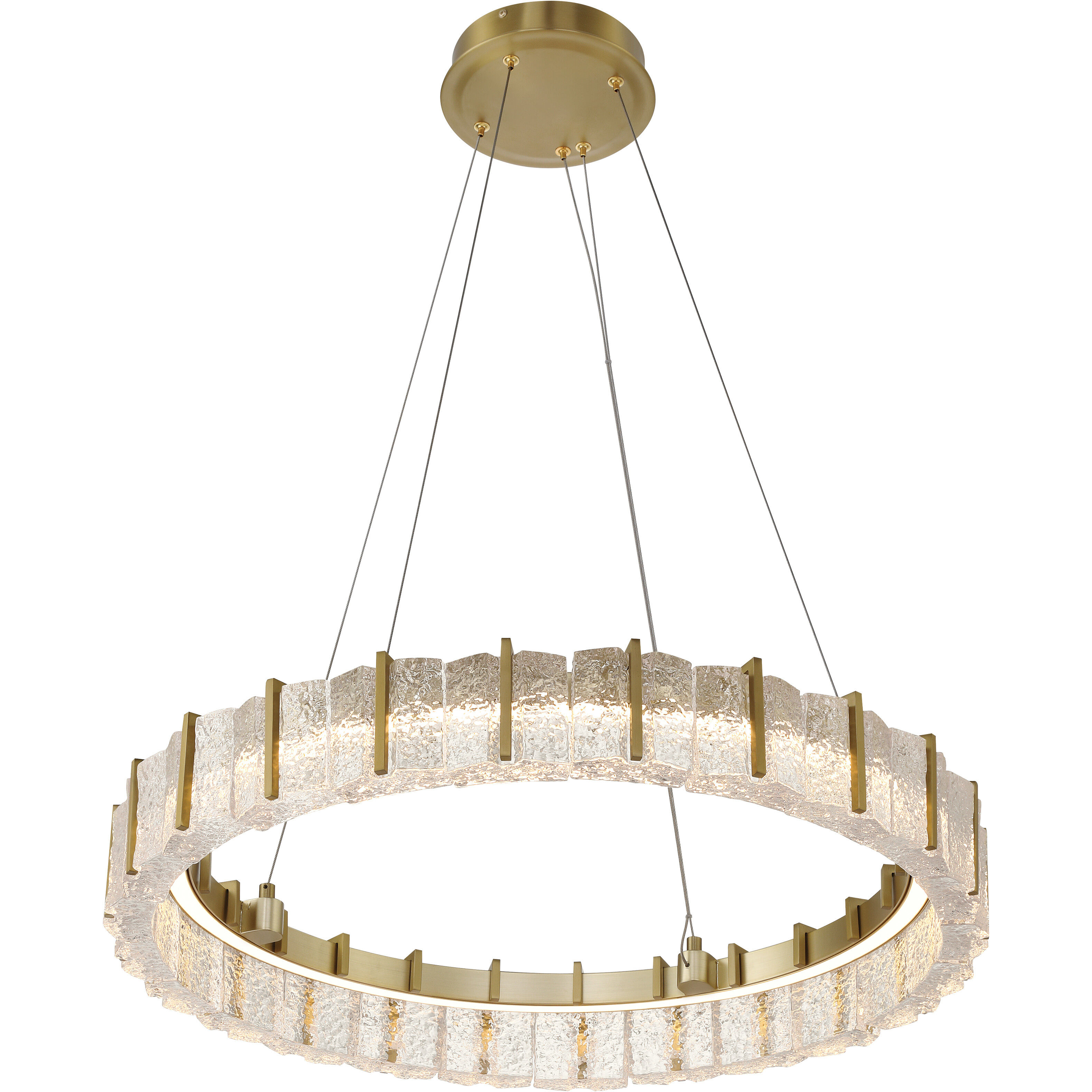 Sevryn LED 27.5 inch Soft Brass Ring Pendant Ceiling Light