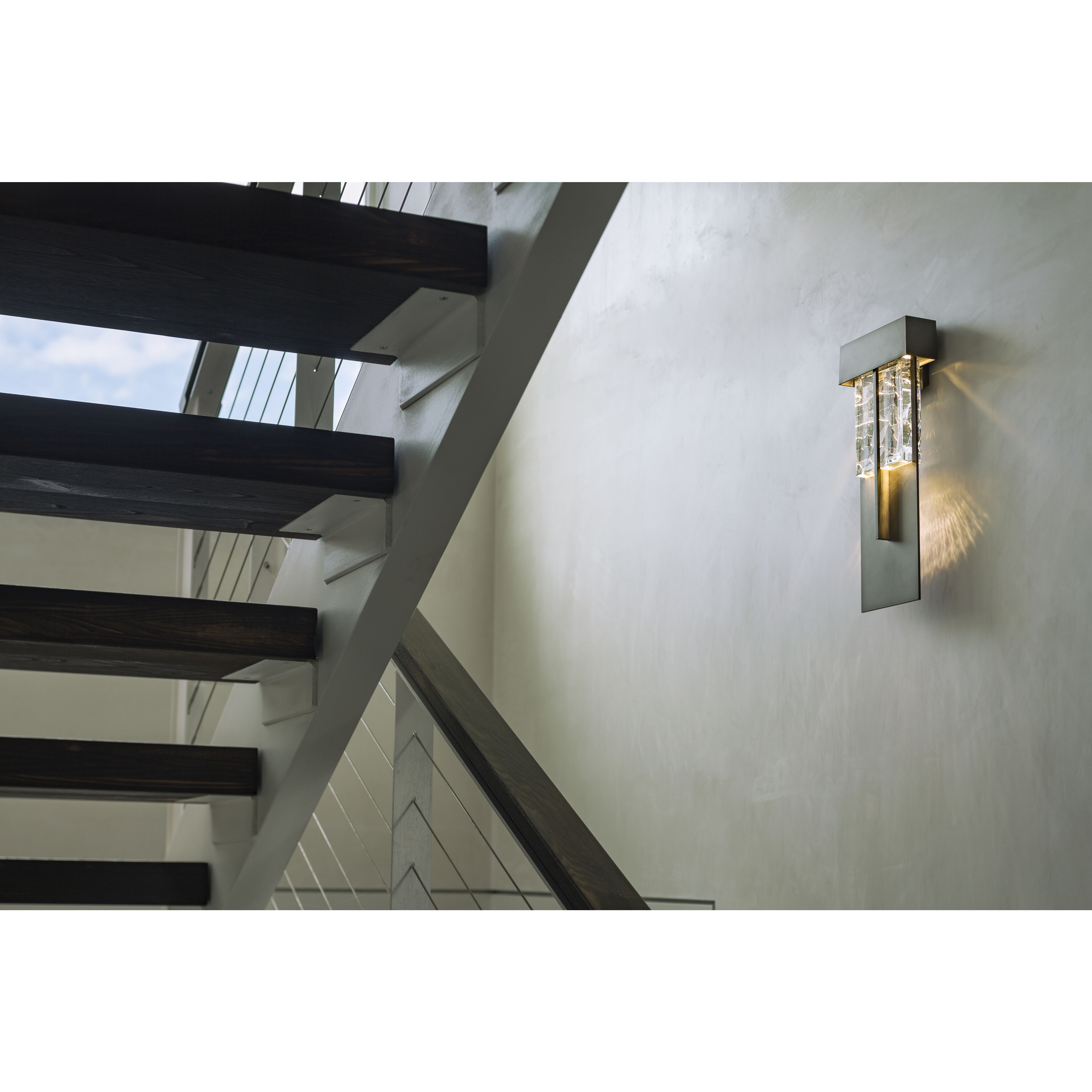 Shard LED 20.9 inch Coastal Black Outdoor Sconce, XL