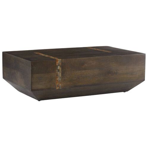 Gilmore 50 X 16.5 inch Umber and Natural Faux Horn Cocktail Table