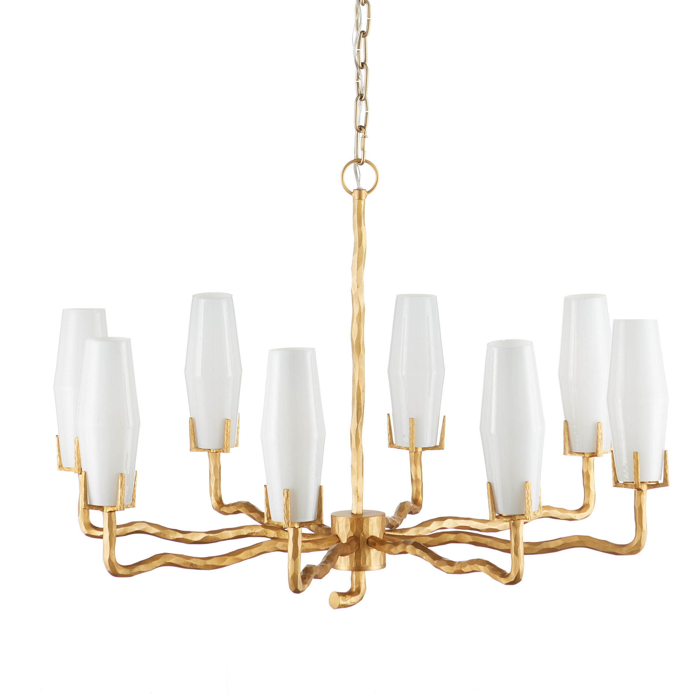 Mathilda 8 Light 36 inch White/Matte Gold Chandelier Ceiling Light