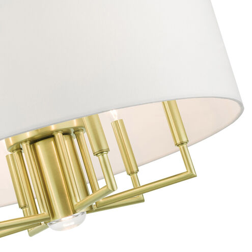 Meridian 7 Light 24 inch Satin Brass Pendant Chandelier Ceiling Light