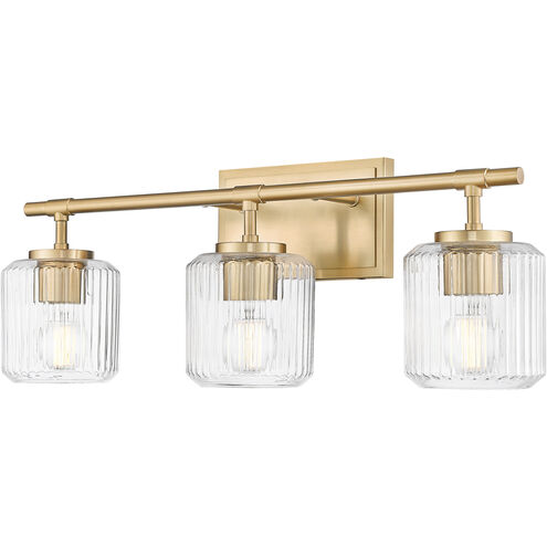 Landon 3 Light 24 inch Modern Gold Vanity Wall Light