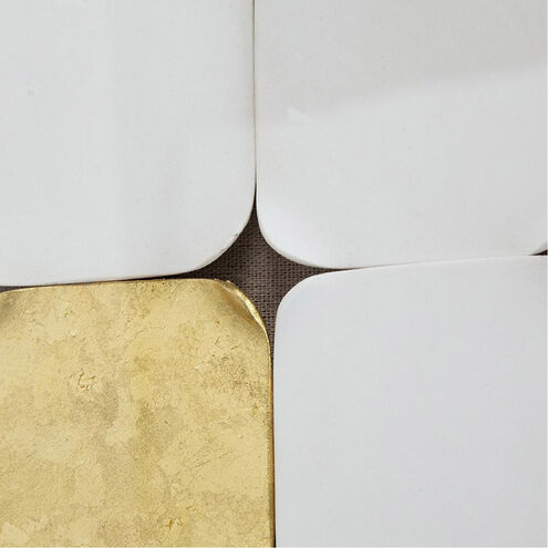 Ceramic Tiles White/Beige/Gold Wall Decor