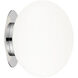 Mayu 1 Light 6 inch Chrome Wall Sconce/Ceiling Mount Wall Light in Chrome and Opal Glass