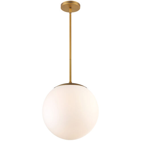 Niveous LED 13.75 inch Aged Brass Pendant Ceiling Light in 3500K, dweLED
