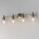 Swirl 4 Light 32.5 inch Satin Champagne Bath Vanity Wall Light