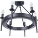 Larrson 6 Light 18 inch Flat Black Semi Flush Ceiling Light