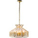 Tacoma 4 Light 20 inch Polished Brass Hanging Fixture Ceiling Light