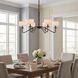 Transitional 6 Light 42 inch Matte Black Chandelier Ceiling Light