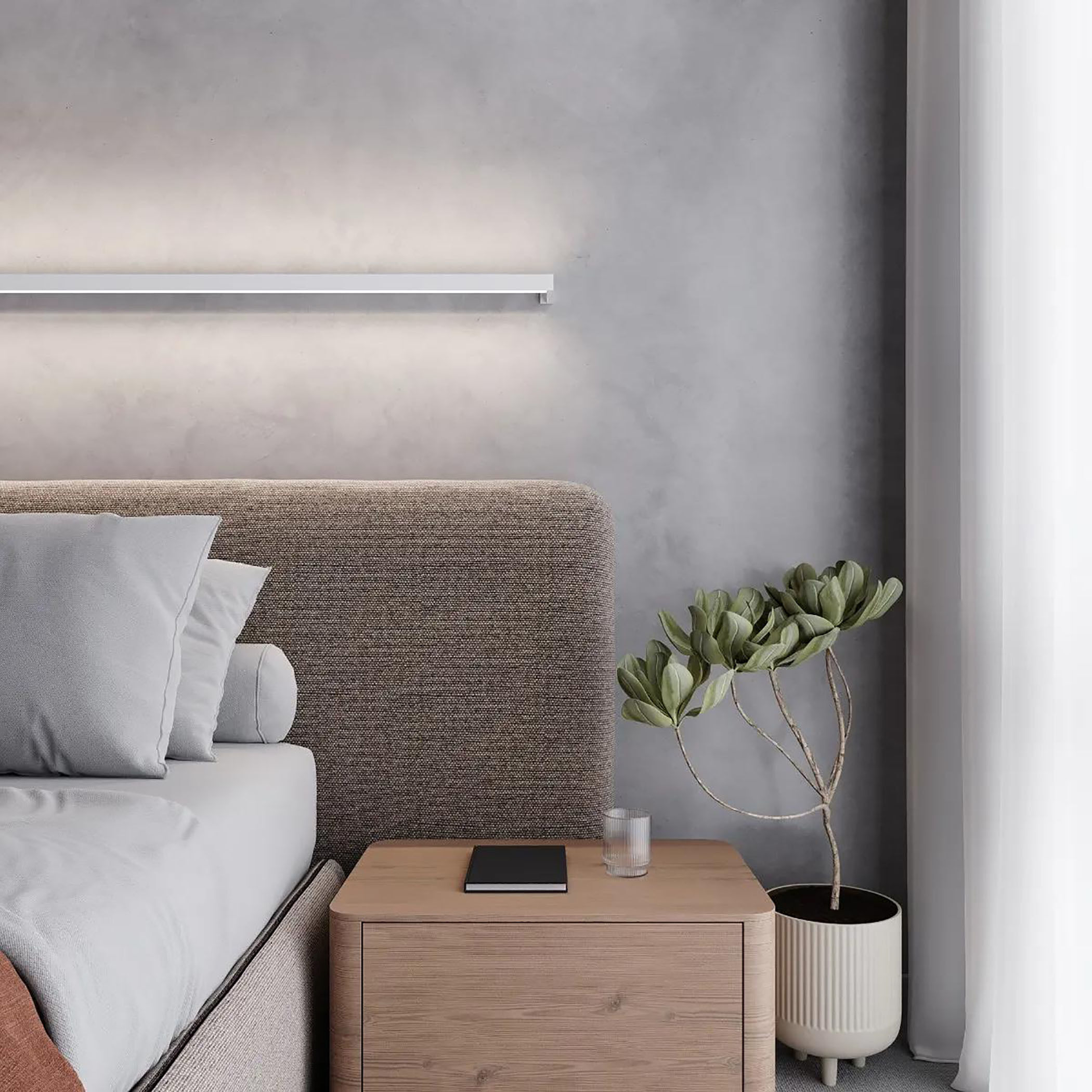 Thin-Line LED 48 inch Bright Satin Aluminum Wall Light