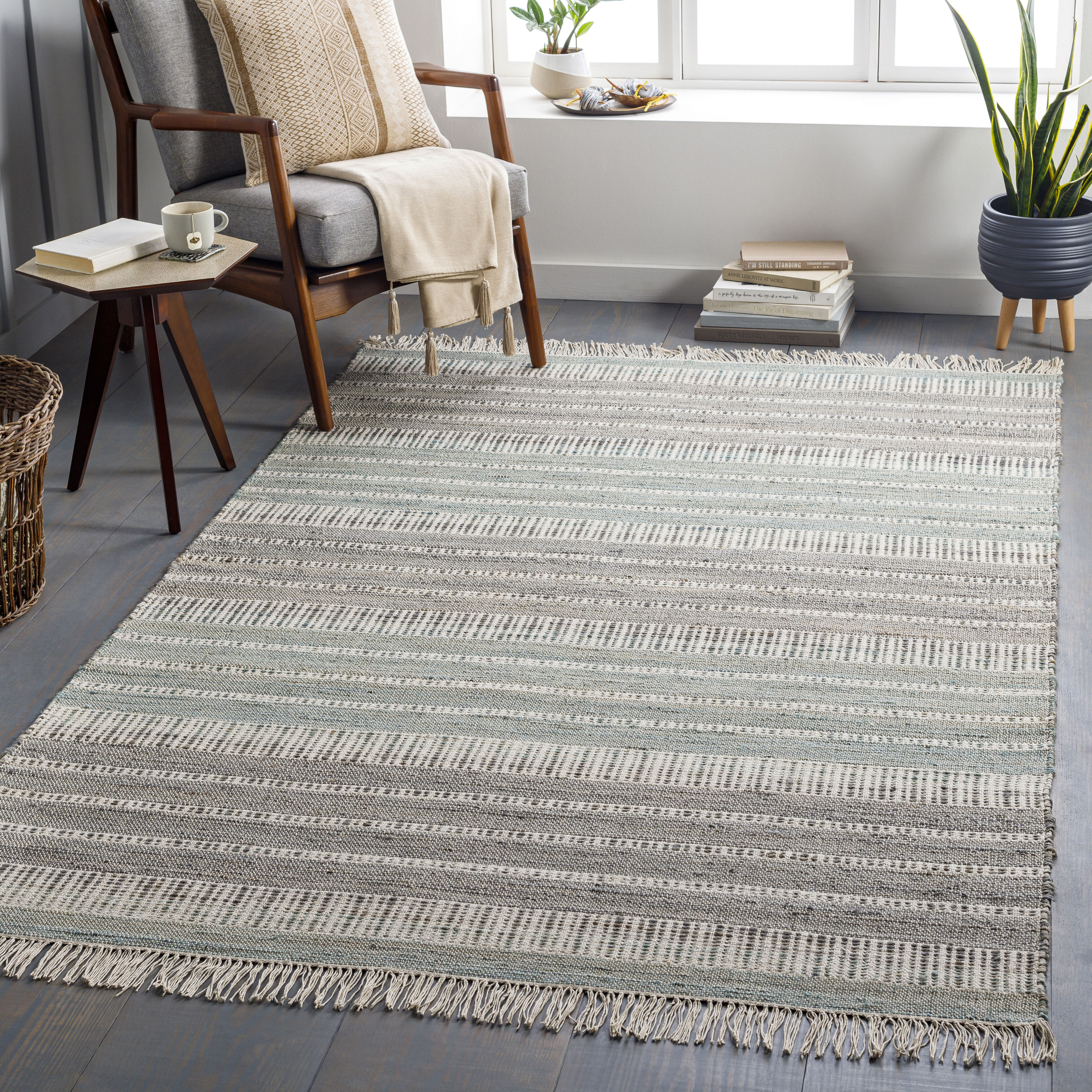 Trabzon 90 X 60 inch Sage Rug, Rectangle