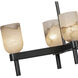 Lucian 10 Light 51.5 inch Urban Bronze Linear Pendant Ceiling Light in Urban Bronze and Alabaster