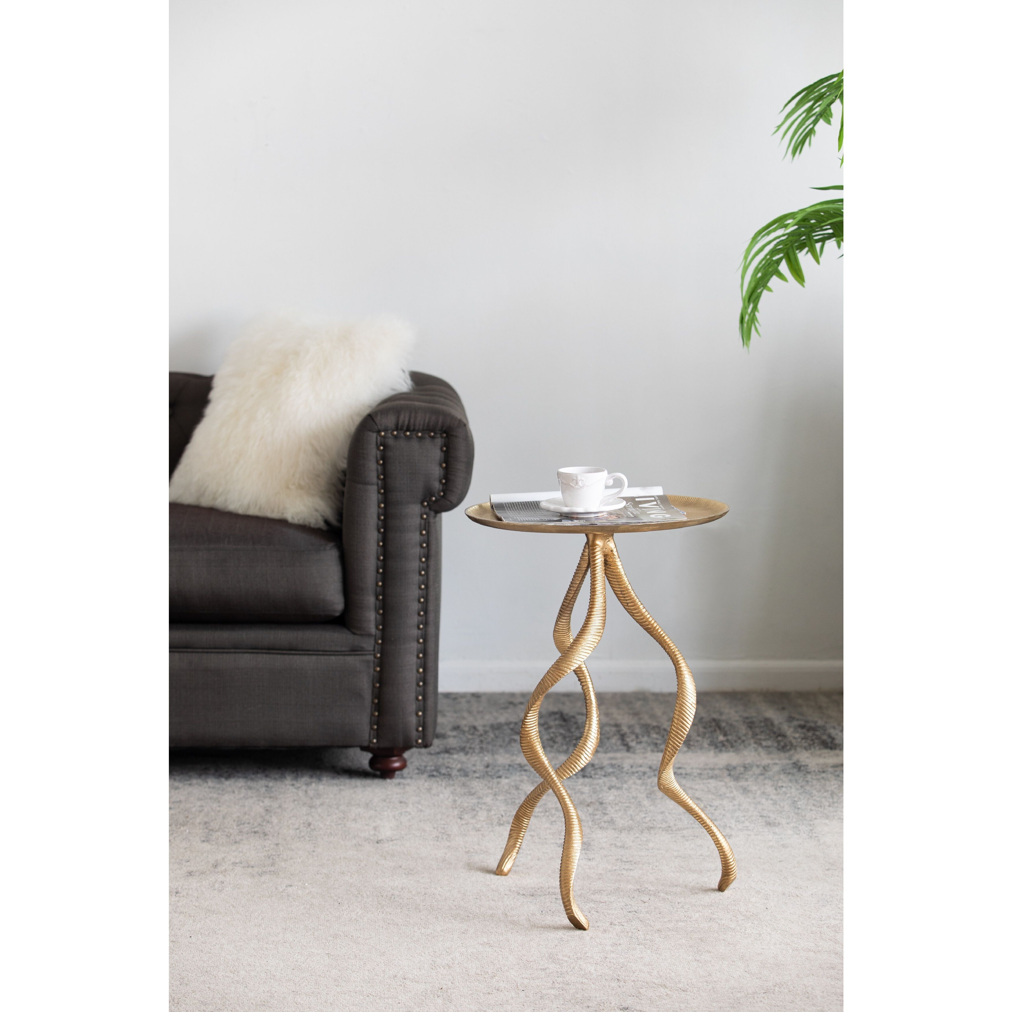 Antler 16.1 inch Gold Side Table