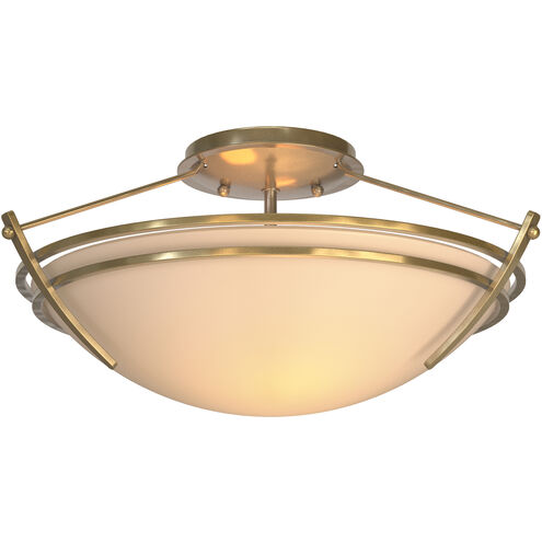 Presidio Tryne 2 Light 16.4 inch Modern Brass Semi-Flush Ceiling Light in Sand, Small