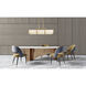 Orleans 5 Light 44.38 inch Distressed Gold Linear Chandelier Ceiling Light
