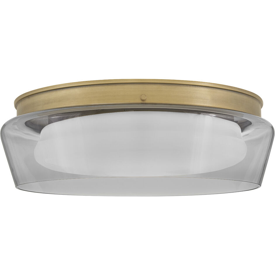 Demi LED 22 inch Heritage Brass Flush Mount Ceiling Light
